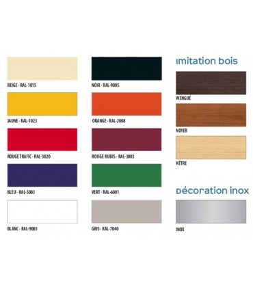 Choix des coloris pour vitrine